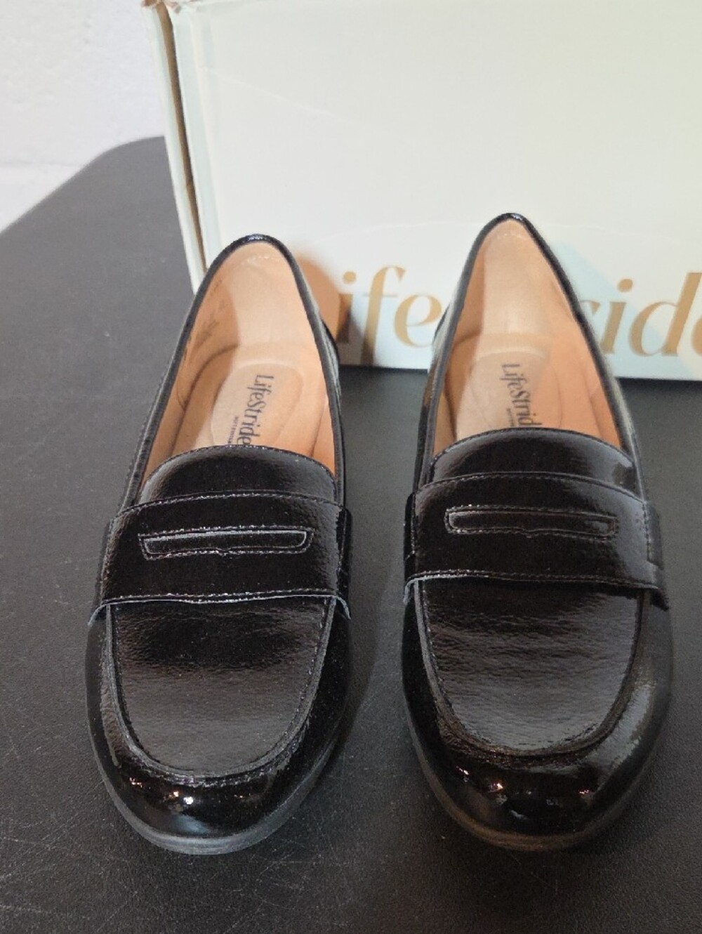 Life Stride Black Patent Leather Loafers - Picture 3 of 8